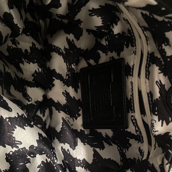 Coach Black Croc-Embossed Shoulder Bag - Picture 6 of 8